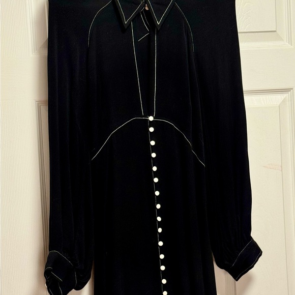 Free People Black Long Sleeve Cocktail Dress - Picture 1 of 9
